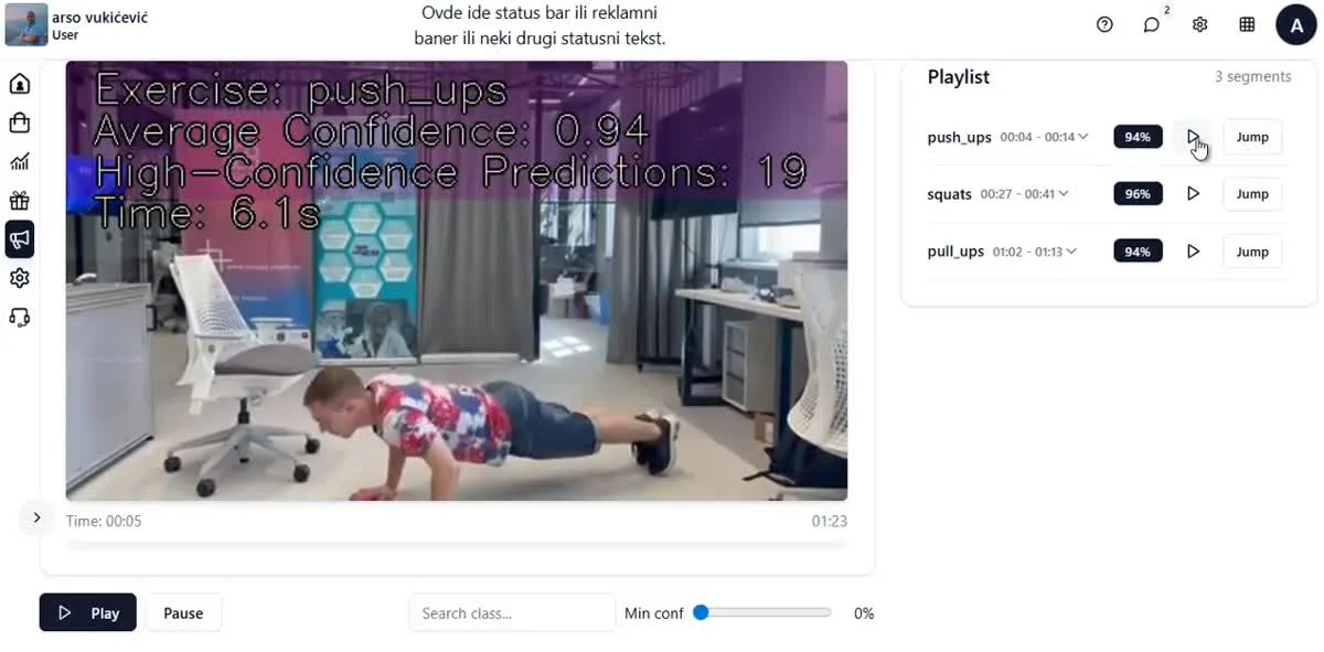Gym Rep Counter demonstration